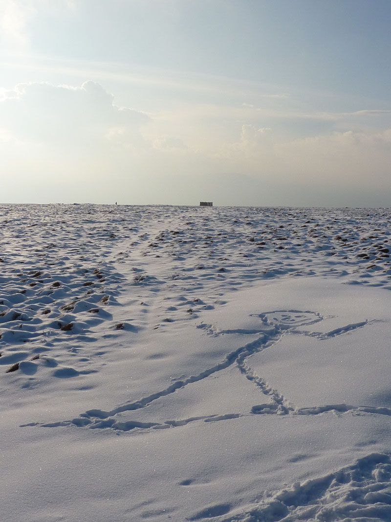 Snowman on Pendle Hill